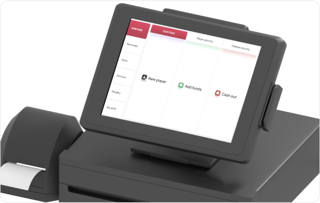 Players create an account at a land-based terminal and top up their balance securely